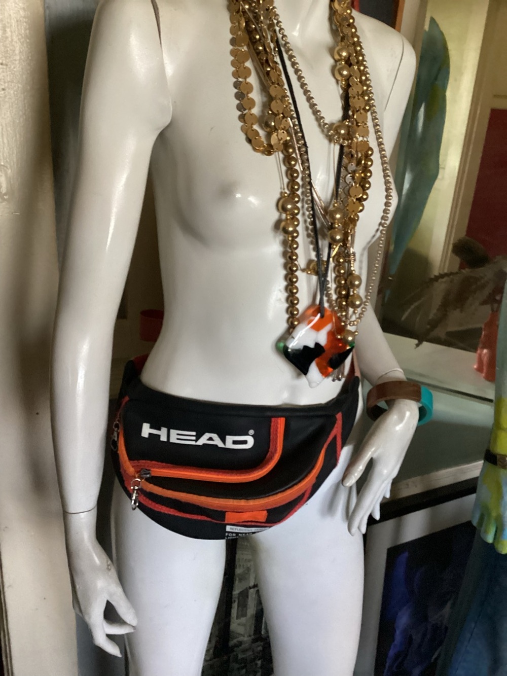 HEAD black & neon reflective orange trim unisex